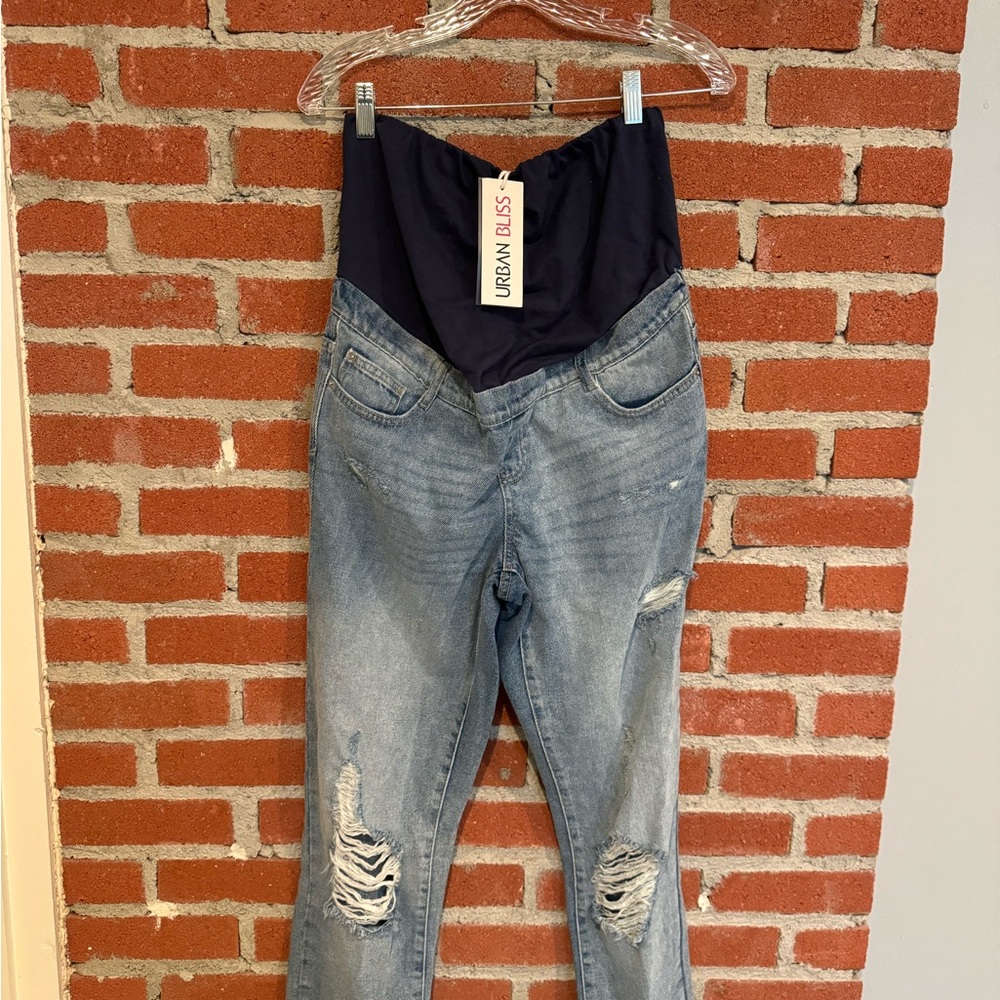 NEW Urban Bliss Women's Maternity Blue Jeans Size 8